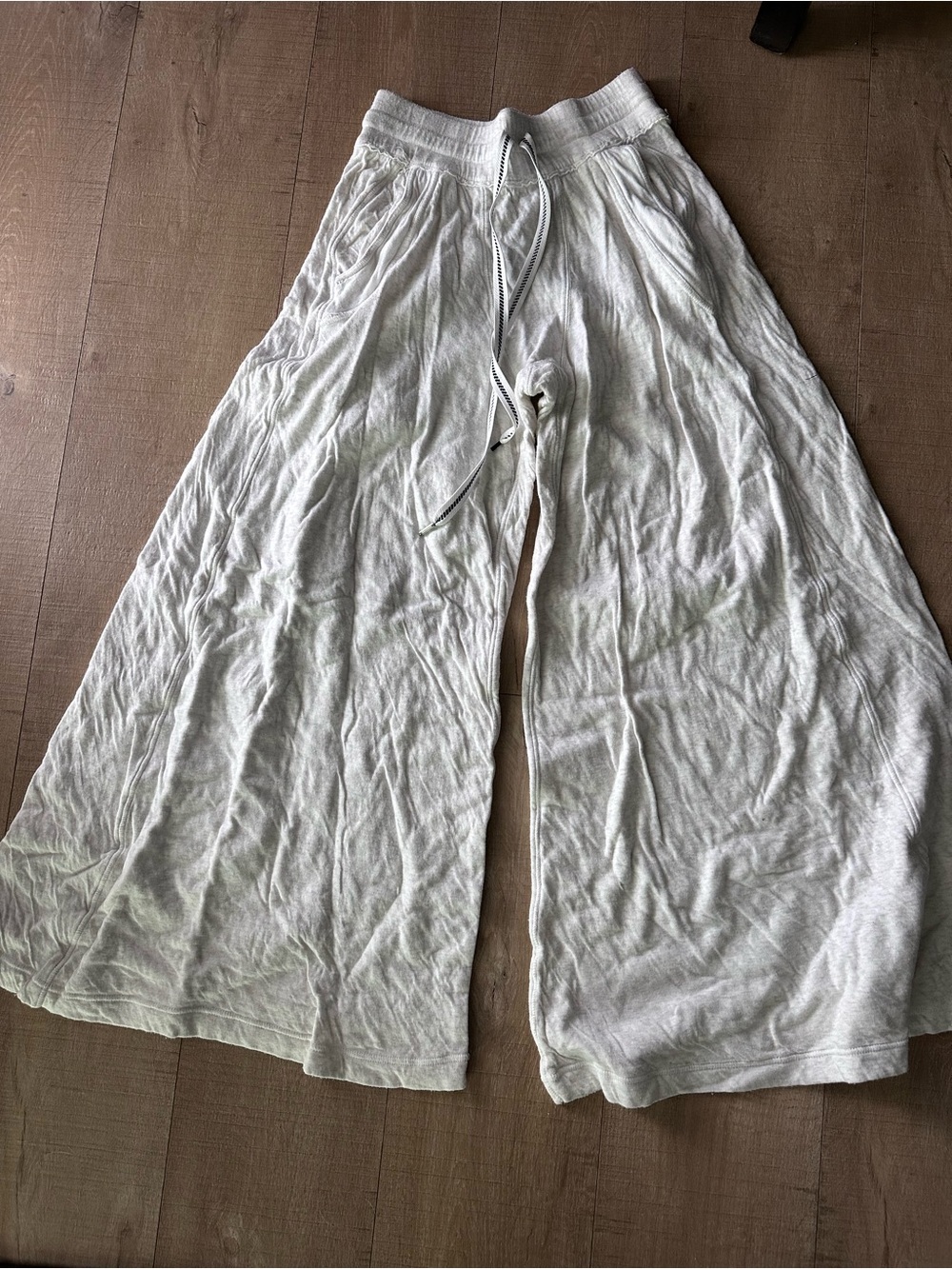 Free People White Lightweight Lounge Pants